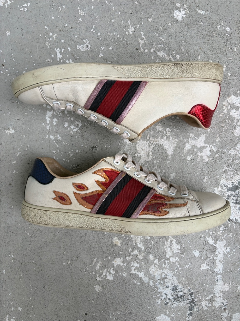 Gucci ace flame sneakers
